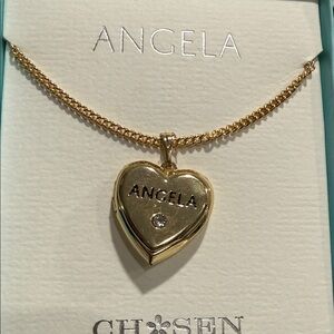 Angela Gold Heart Necklace